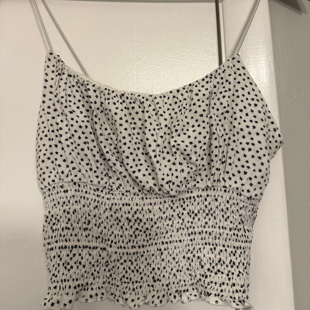 La Hearts Black and White Floral Blouse